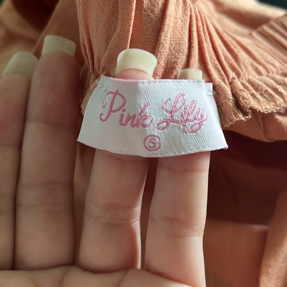 Pink Lily Shirt, Size Small, Color Pink Orange - Picture 3 of 5